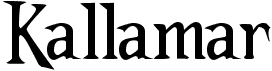 preview image of the Kallamar font