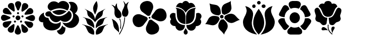 preview image of the Kalocsai Flowers font