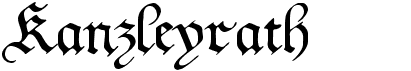 preview image of the Kanzleyrath font