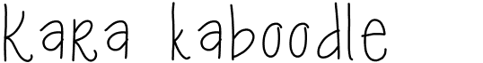 preview image of the Kara kaboodle font