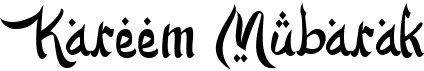 preview image of the Kareem Mubarak font
