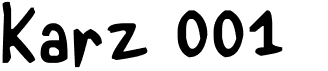 preview image of the Karz 001 font