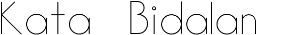 preview image of the Kata Bidalan font