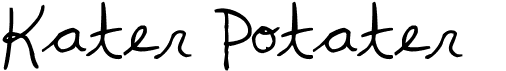 preview image of the Kater Potater font