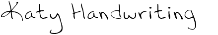 preview image of the Katy Handwriting font