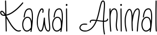 preview image of the Kawai Animal font
