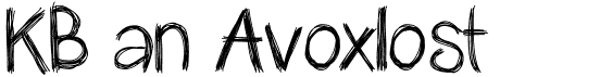 preview image of the KB an Avoxlost font