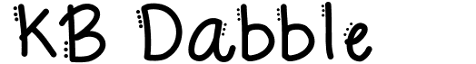 preview image of the KB Dabble font