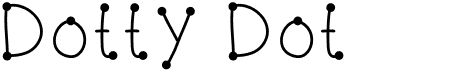 preview image of the KB Dotty Dot font
