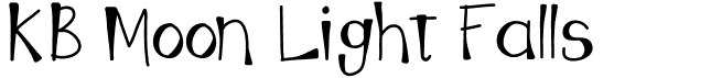 preview image of the KB Moon Light Falls font