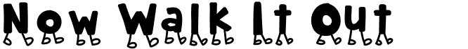 preview image of the KB Now Walk It Out font