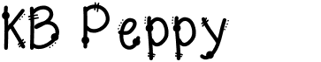 preview image of the KB Peppy font