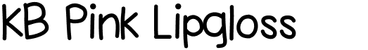 preview image of the KB Pink Lipgloss font