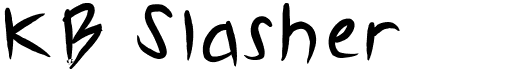 preview image of the KB Slasher font