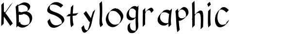 preview image of the KB Stylographic font