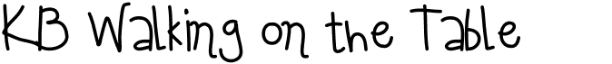 preview image of the KB Walking on the Table font