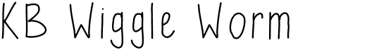 preview image of the KB Wiggle Worm font