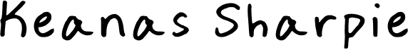 preview image of the Keanas Sharpie font