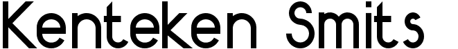 preview image of the Kenteken Smits font
