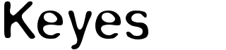 preview image of the Keyes font