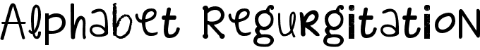 preview image of the KG Alphabet Regurgitation font