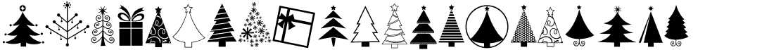 preview image of the KG Christmas Trees font