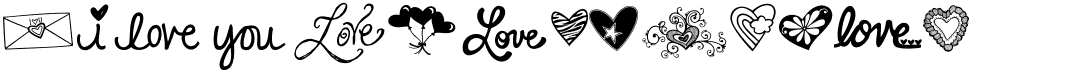 preview image of the KG Heart Doodles font