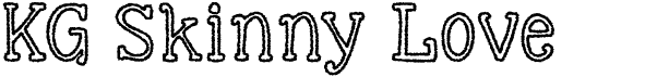 preview image of the KG Skinny Love font