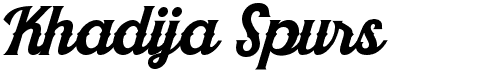 preview image of the Khadija Spurs font