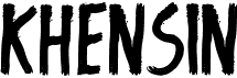 preview image of the Khensin font
