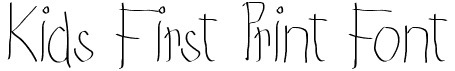 preview image of the Kids First Print Font font