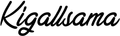 preview image of the Kigallsama font