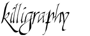 preview image of the Killigraphy font