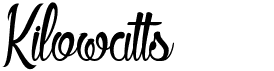 preview image of the Kilowatts font