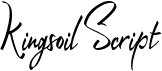 preview image of the Kingsoil Script font