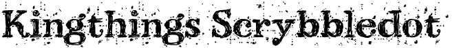 preview image of the Kingthings Scrybbledot font
