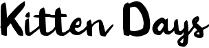 preview image of the Kitten Days font