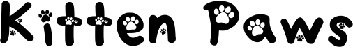 preview image of the Kitten Paws font