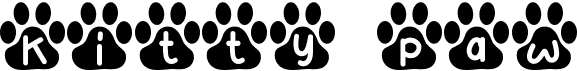 preview image of the Kitty Paw font