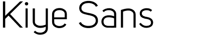 preview image of the Kiye Sans font