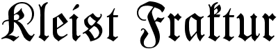 preview image of the Kleist-Fraktur font