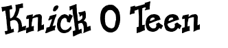 preview image of the Knick O Teen font