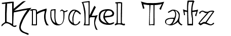 preview image of the Knuckel Tatz font