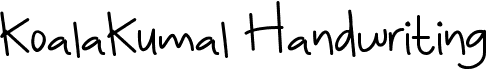 preview image of the KoalaKumal Handwriting font