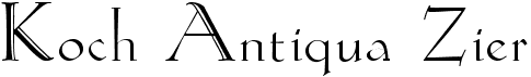 preview image of the Koch-Antiqua Zier font