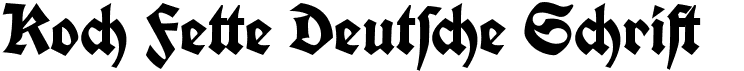 preview image of the Koch Fette Deutsche Schrift font