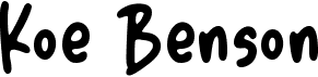 preview image of the Koe Benson font