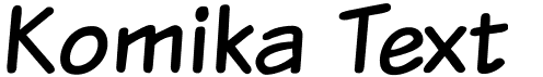 preview image of the Komika Text font
