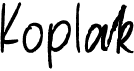 preview image of the Koplak font