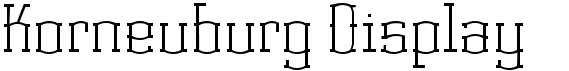 preview image of the Korneuburg Display font